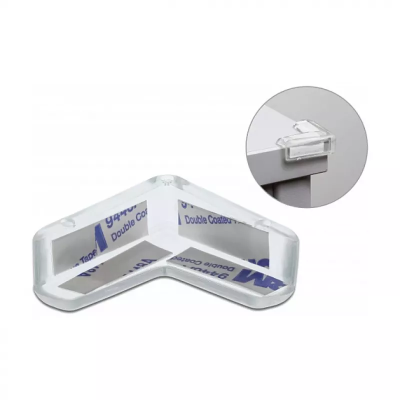 Kraštų apsauga lipni DeLOCK 40 x 40 x 13 mm permatoma
