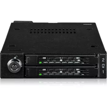 Važiuoklės adapterio rėmelis icy dock MB092VK-B 2 x 6,3 cm U.2 / U.3 NVMe SSD į 3,5 colio lizdą (juodas)