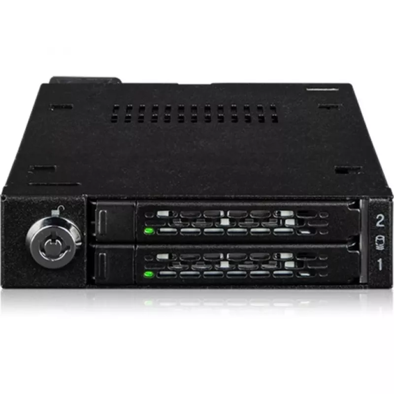 Važiuoklės adapterio rėmelis icy dock MB092VK-B 2 x 6,3 cm U.2 / U.3 NVMe SSD į 3,5 colio lizdą (juodas)