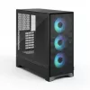 PC korpusas Fractal Design Pop 2 Air Juoda TG RGB Midi Tower — ATX/Micro‑ATX/Mini‑ITX, 3x120mm priekyje, 1x120mm gale, 2,5 colio+3,5 colio nišos