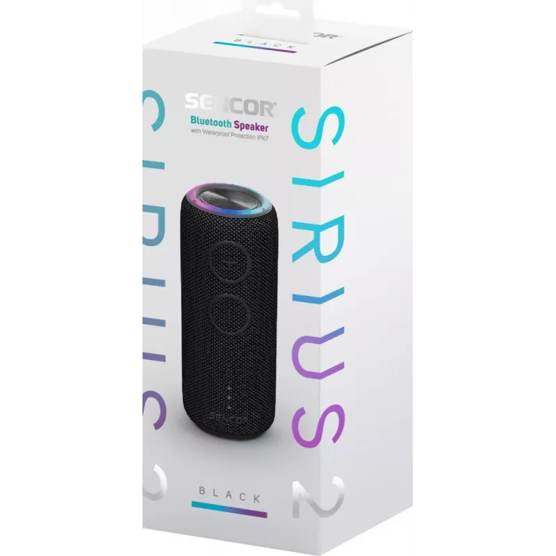 Bluetooth garsiakalbis SIRIUS 2 Juoda galia 20W