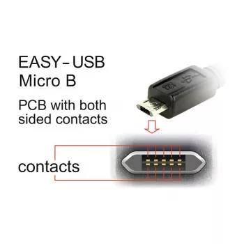USB kabelis DeLOCK 83844 USB 2.0 1 m USB A Mikro-USB B juodas