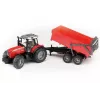 Traktoriaus modelis BRUDER Massey Ferguson 7480 su savivartė priekaba