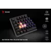 Savio Phenix SAVGK-RED klaviatūra, skirta žaidimams, USB, RF belaidė, Bluetooth, QWERTY