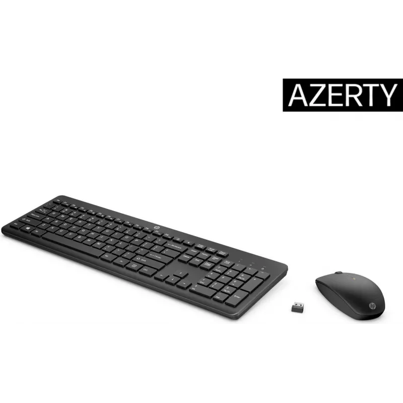 Belaidis pelės ir klaviatūros rinkinys HP 230 viso dydžio juodas