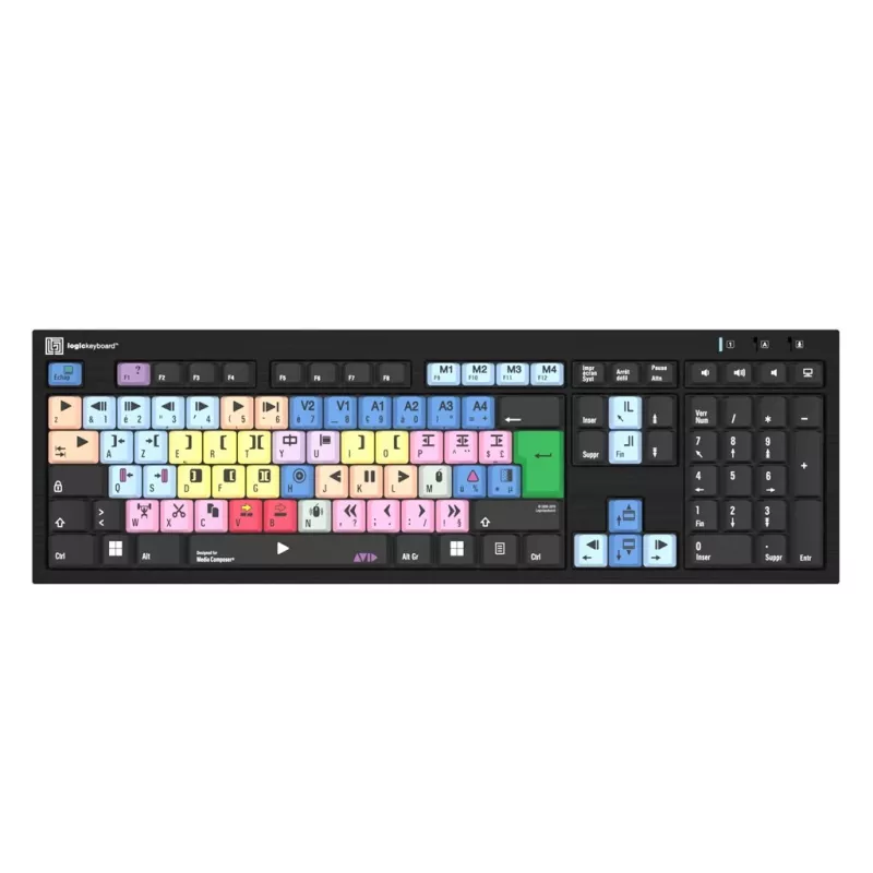 Logickeyboard Avid Media Composer+ LogicLight fr. PC/Juoda