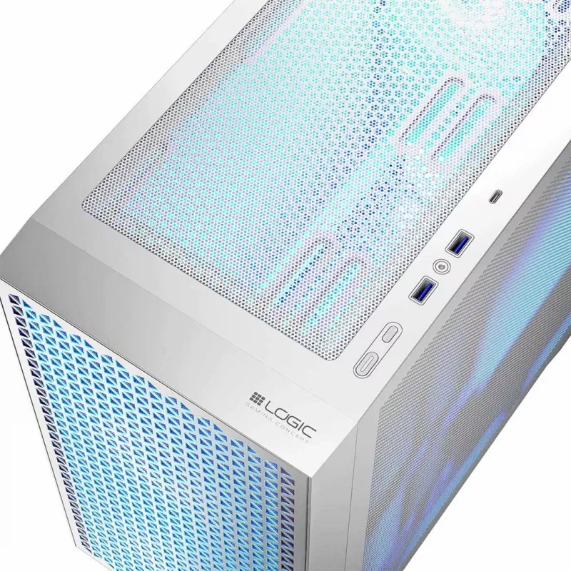 Logic DART PRO ARGB MINI USB-C PC korpusas baltas