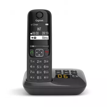 Gigaset AS690A analoginis/DECT telefonas su skambintojo ID, juodas