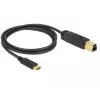 USB laidas DeLOCK 83675 USB 3.2 Gen 2 1m USB C USB B Juodas