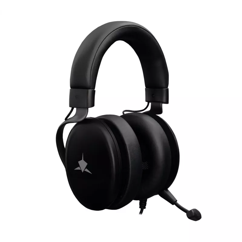Žaidimų ausinės White Shark GH-2540 Elephant Juoda su RGB apšvietimu ir nuimamu mikrofonu