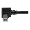 StarTech.com 2m USB 2.0 A į stačiu kampu dešinį B kabelį - M/M, 2 m, USB A, USB B, USB 2.0, 0.48 Gbit/s, juodas
