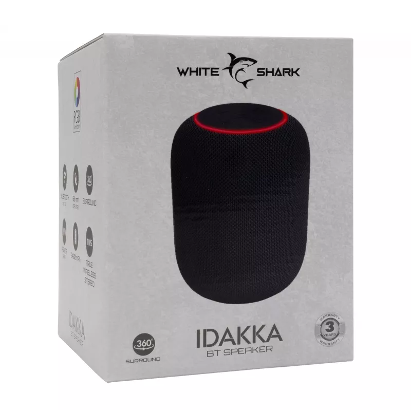 Nešiojamas garsiakalbis White Shark GBT-619 Idakka Juoda