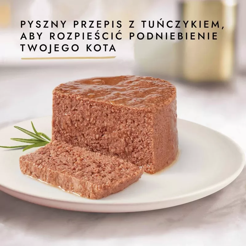 Šlapias kačių maistas Purina GOURMET Gold Adult Tuna 85 g skardinė, baltymai 10,5 %, riebalai 7 %, drėgmė 77,5 %