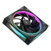 120 mm PC ventiliatorius DeepCool FL12 3-in-1 Juoda, 120×25 mm, 2150 RPM, Fluid Dynamic Bearing, PWM, 55 CFM, 32 dB, 3 vnt. pakuotė
