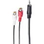 Audio kabelis ShiverPeaks BS30771-1.5 1,5 m 3,5 mm – 2 × RCA juodas