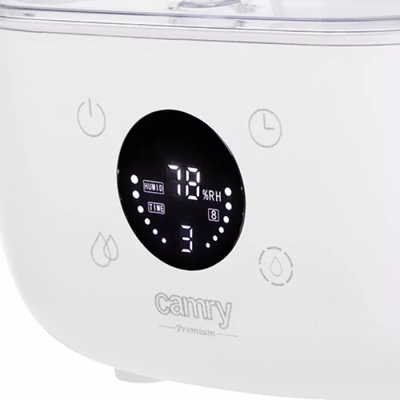 Camry | CR 7973w | Drėkintuvas | 23 W | Vandens talpa 5 L | Tinka patalpoms iki 35 m² | Ultragarsinis | Drėkinimo galia 100-260 ml/val. | Baltas
