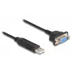 DeLOCK USB 2.0 į nuoseklųjį RS-232 adapteris 50 cm FTDI juodas