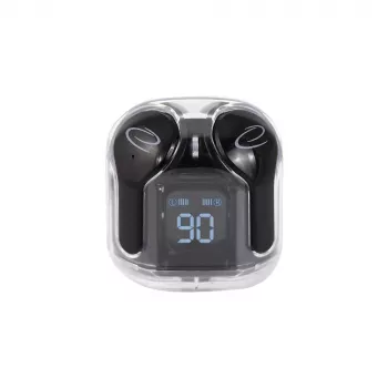 Belaidės į ausis įdedamos ausinės ESPERANZA EH238K — Bluetooth 5.3, 2,4 GHz, 10 m veikimo nuotolis, 230 mAh baterija, lietimui jautrus valdymas, juodos