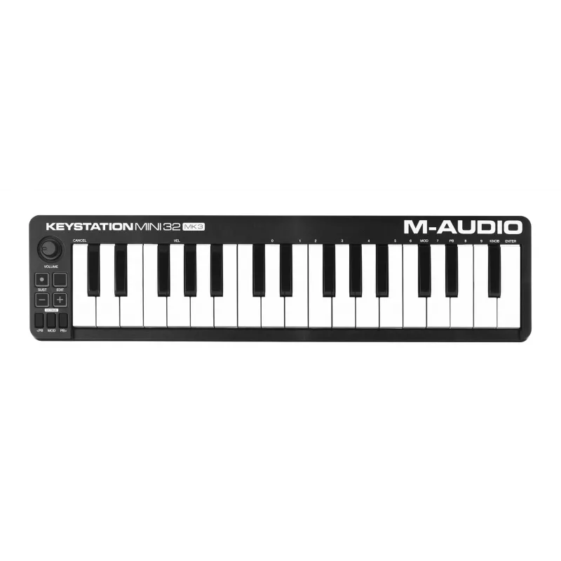 M-AUDIO Keystation Mini 32 MK3 MIDI klaviatūra 32 klavišai USB juoda, balta