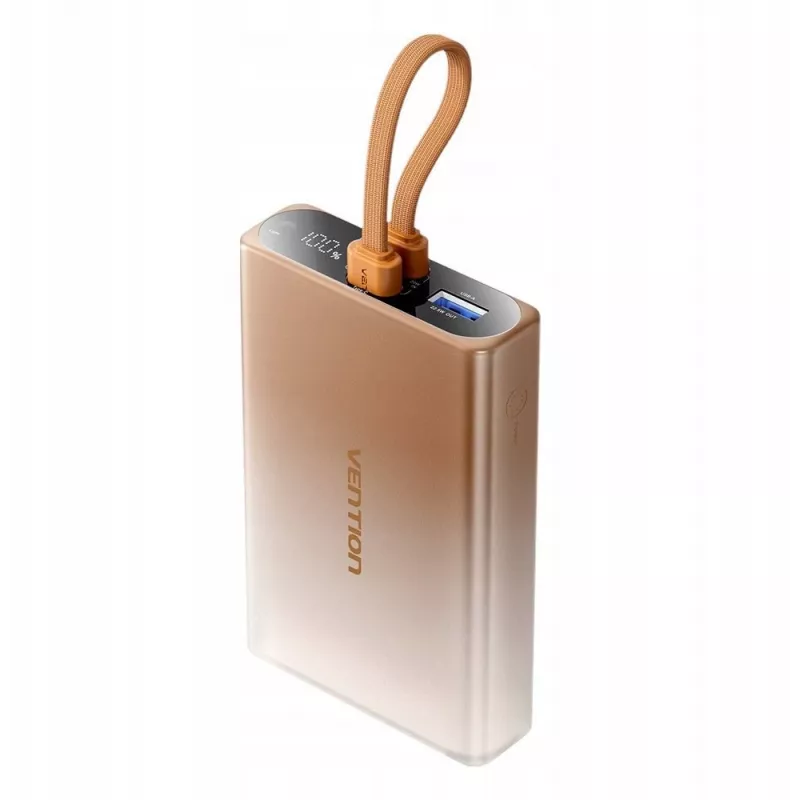 Nešiojamasis įkroviklis Vention 10000 mAh su USB-C, „Lightning“ ir USB-A, 22,5 W išėjimo galia, varis