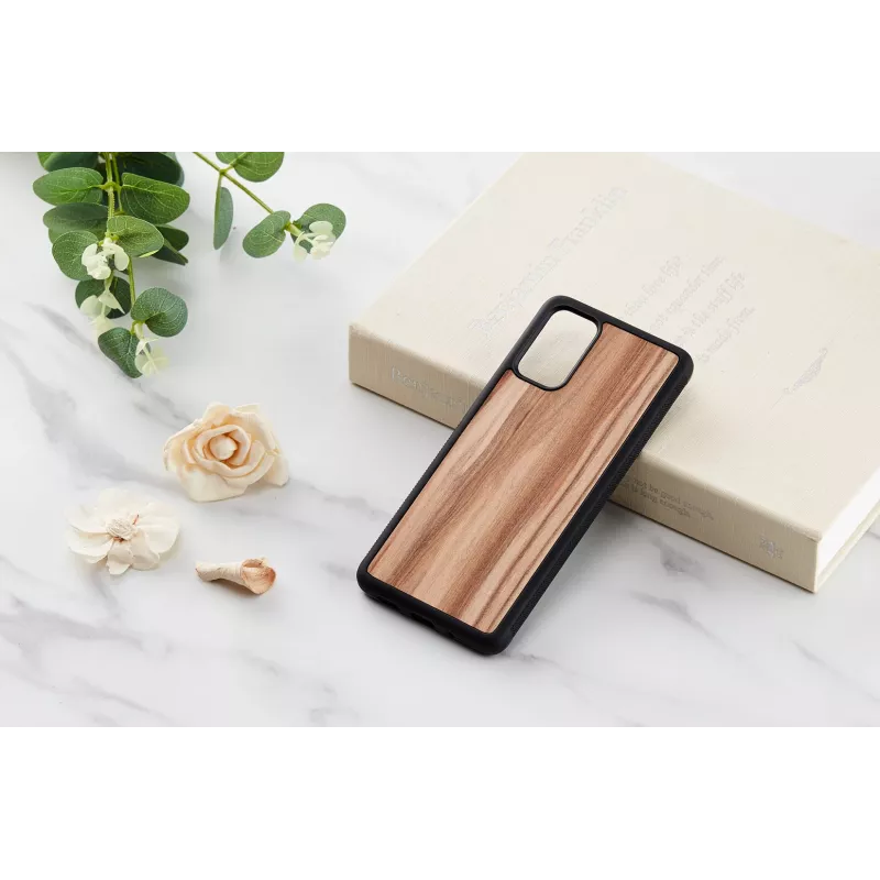 Telefono dėklas man and wood Galaxy S20+ cappuccino Juoda – apsauginis išmaniojo telefono dangtelis