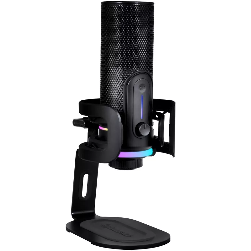 Streamplify MIC PRO USB mikrofonas su RGB apšvietimu, juodas SPMC-P3C327.11