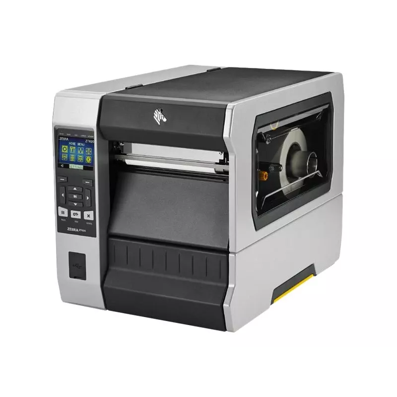 Etikečių spausdintuvas Zebra ZT620 — terminis pernešimas, 300×300 DPI, 168 mm spausdinimo plotis, LCD, Ethernet, Bluetooth, Pilka/Juoda