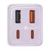 Baseus GAN6 Pro greitasis įkroviklis, 2xUSB-C + 2xUSB, 65 W (purpurinis)