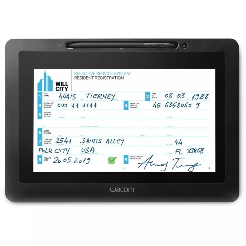Wacom DTU-1031AX LCD 25,6 cm (10,1 col.) juodas