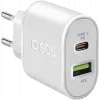 SBS - Maitinimo blokas - 20 vatų - 3 A - greitas įkrovimas, PD - 2 išvesties prievadai (USB, 24 kontaktų USB-C) - balta - Europa (TETRPD20W)