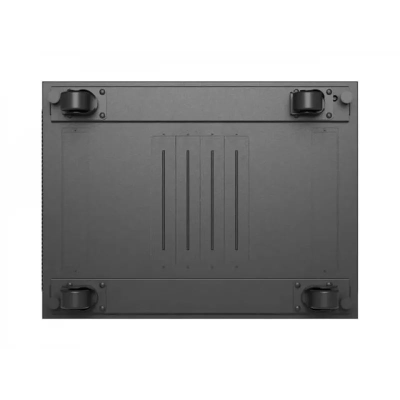 Stovintis 19 colių 24U montavimo spinta LANBERG 600x800 mm juoda su stiklinėmis durelėmis ir LCD išpjova (plokščia pakuotė) v2
