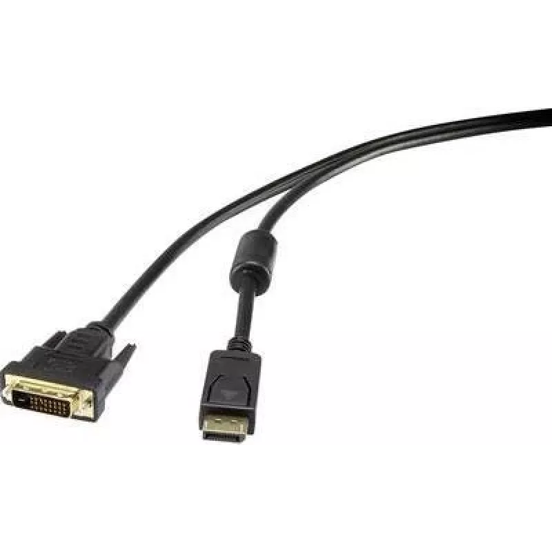 Renkforce RF-3301142 vaizdo kabelis-adapteris 1 m DisplayPort - DVI-D juodas (RF-3301142)