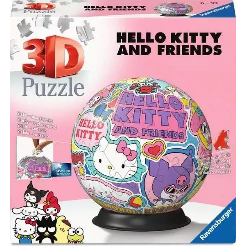 Dėlionė Ravensburger Hello Kitty 72 dalys Rekomenduojamas amžius nuo 6 iki 99