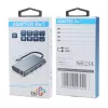 HUB 8in1 adapteris USB C HDMI x2 USB VGA RJ45 PD
