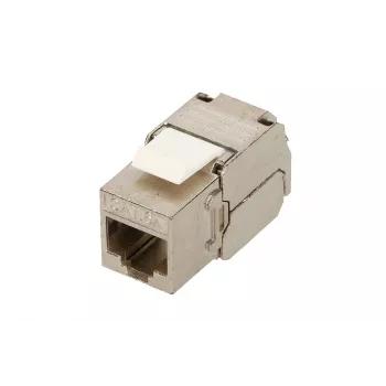 Extralink Keystone CAT6A STP RJ45 kampinis metalinis keystone lizdas, vieno prievado