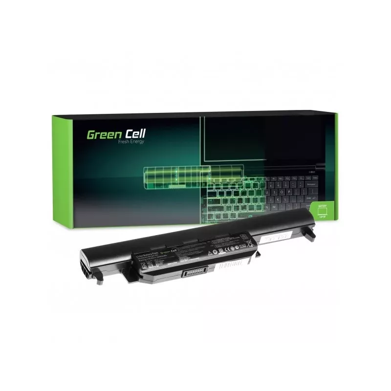 Baterija Green Cell AS37, skirta ASUS R400 R500 R500V R700 K55 serijoms — Li-Ion 4400 mAh 10,8 V, 6 celės, juoda
