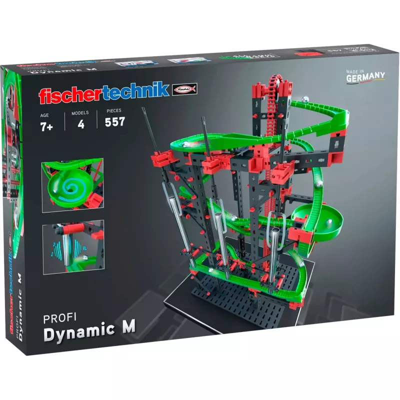 fischertechnik Dynamic M, fizikos rinkinys, 7 metų, plienas