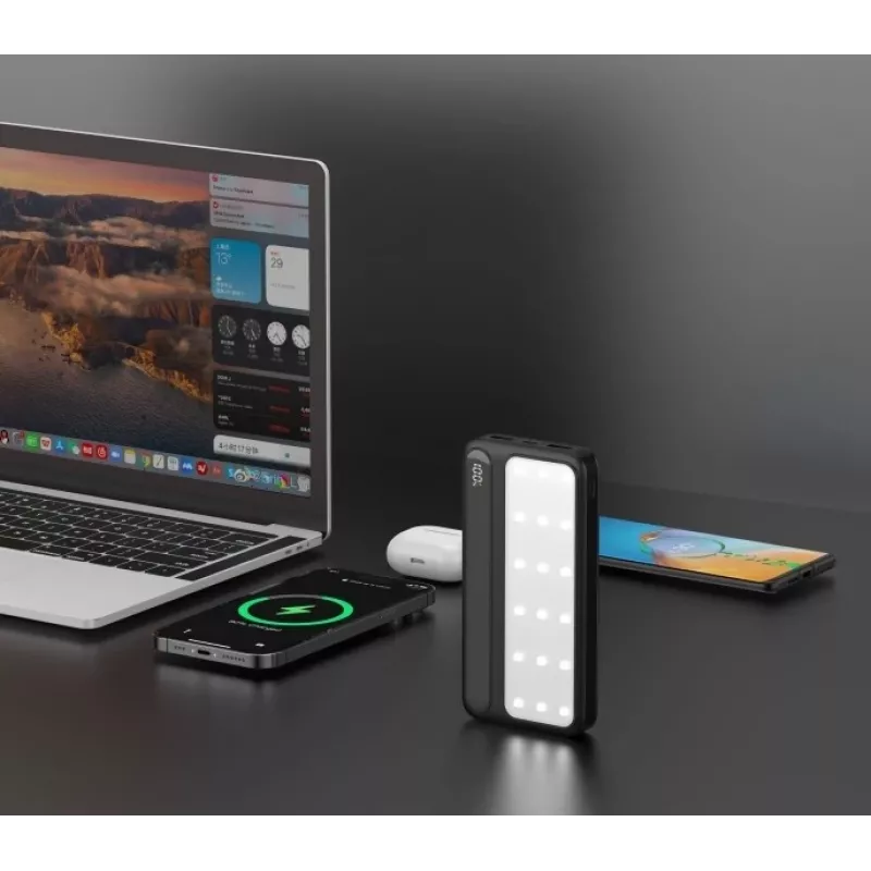 Nešiojama išorinė baterija P20 LCDPD LAMP 20000 mAh