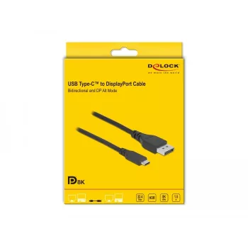 USB Type-C į DisplayPort kabelis DeLOCK 86040 8K 60 Hz 1,5 m