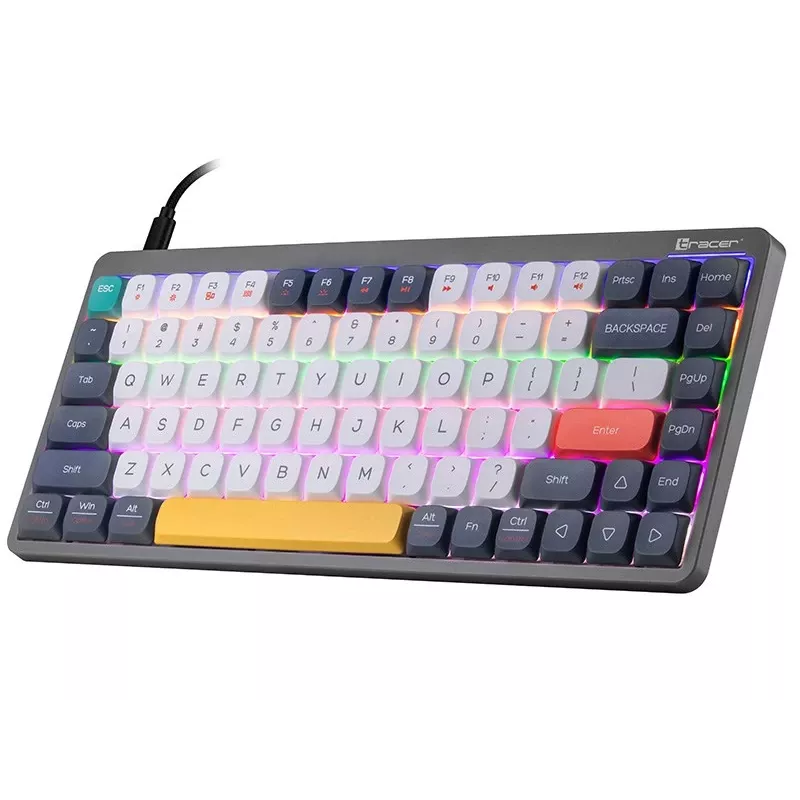 Mechaninė klaviatūra Tracer FINA 84 pilka (Outemu Raudona Switch) TRAKLA47279