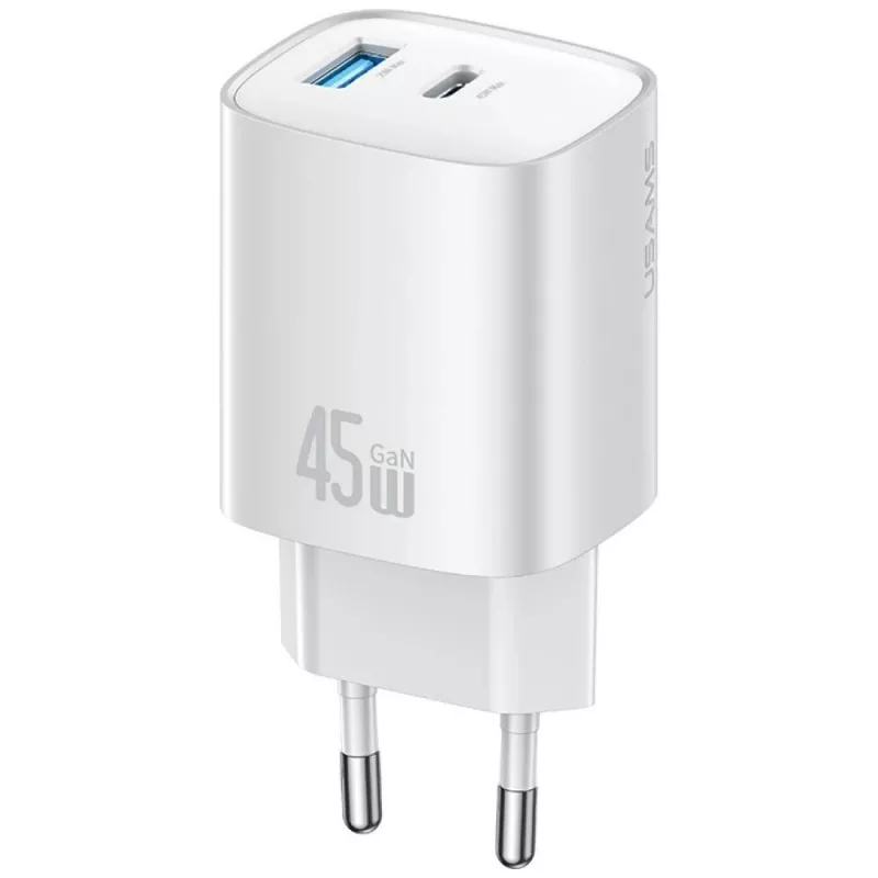 Įkroviklis T66 45W GaN CC290 USB-A + USB-C