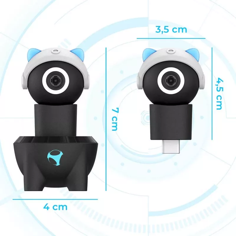 Subsonic Playcam 1080 2in1 HD Mini Camera For Nintendo Switch 2 šviesiai mėlyna