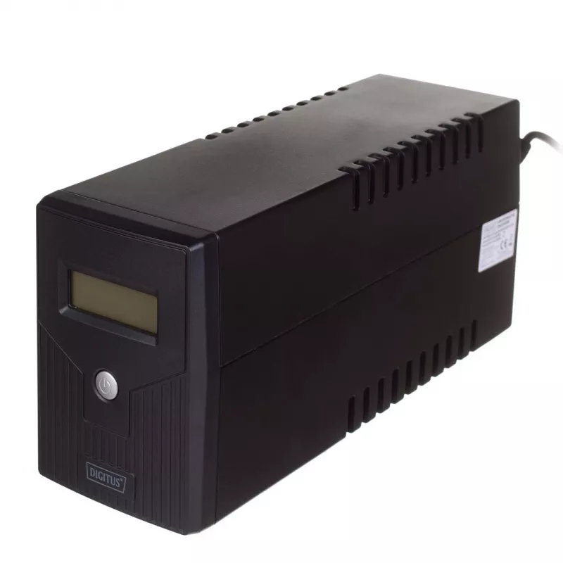 DIGITUS Line-Interactive UPS, 800VA/480W 12V/9Ah X1 baterija, 2x CEE 7/7 lizdai, RJ-11, LCD (DN-170064-LCD)