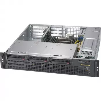 Super Micro Supermicro SC825M BTQC-R802WB - stelažinis - montuojamas į stelažą - 2U - pagerintas, išplėstas ATX - SATA/SAS - karšto keitimo 800 vatų - juodas (CSE-825MBTQC-R802WB)