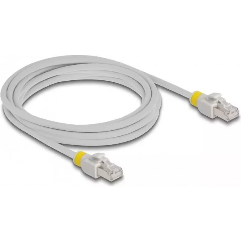 Tinklo kabelis DeLOCK RJ45 Cat.6A S/FTP 3m Pilkas