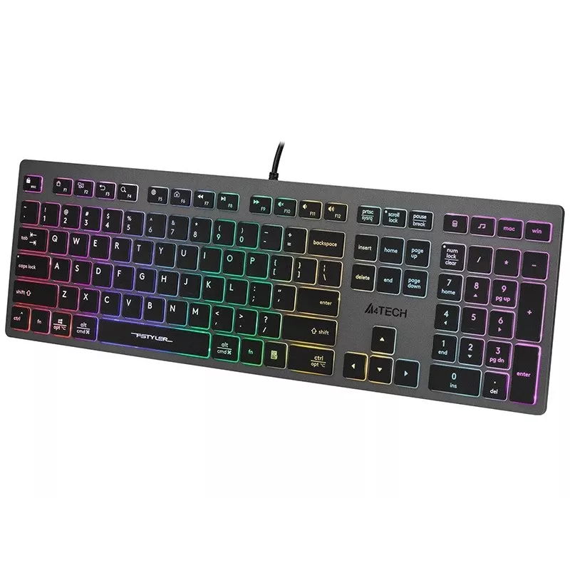Laidinė klaviatūra A4Tech FSTYLER FX60H su neoniniu apšvietimu