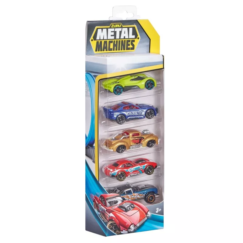 Metal Machines: 5 vnt. žaislinių automobilių rinkinys, 1:64, 1 serija - Asorti