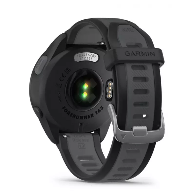 Garmin Forerunner 165 3,05 cm (1.2) AMOLED 43 mm skaitmeninis 390 x 390 pikselių jutiklinis juodas GPS (palydovinis)