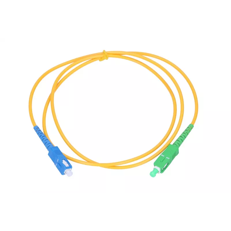 Extralink SC/APC į SC/UPC vienmodis simpleksinis pataisomasis laidas G.652D 3 mm, 2 m