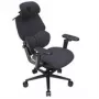 Žaidimų kėdė thunder x3 FLEX Pro Fabric Pilka — ergonomiška pasukama sėdynė, reguliuojami porankiai ir atlošas